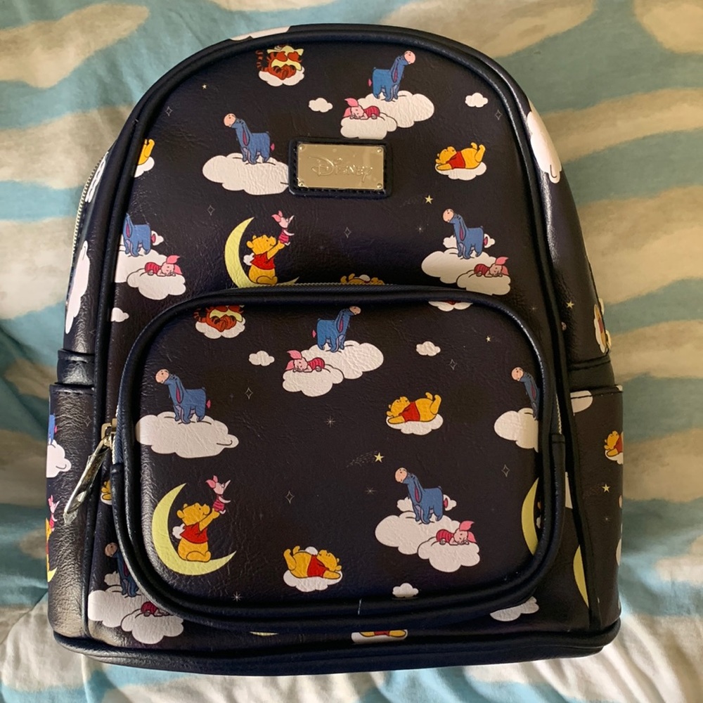 Loungefly Disney Winnie the Pooh Night Sky  Navy blue mini backpack .